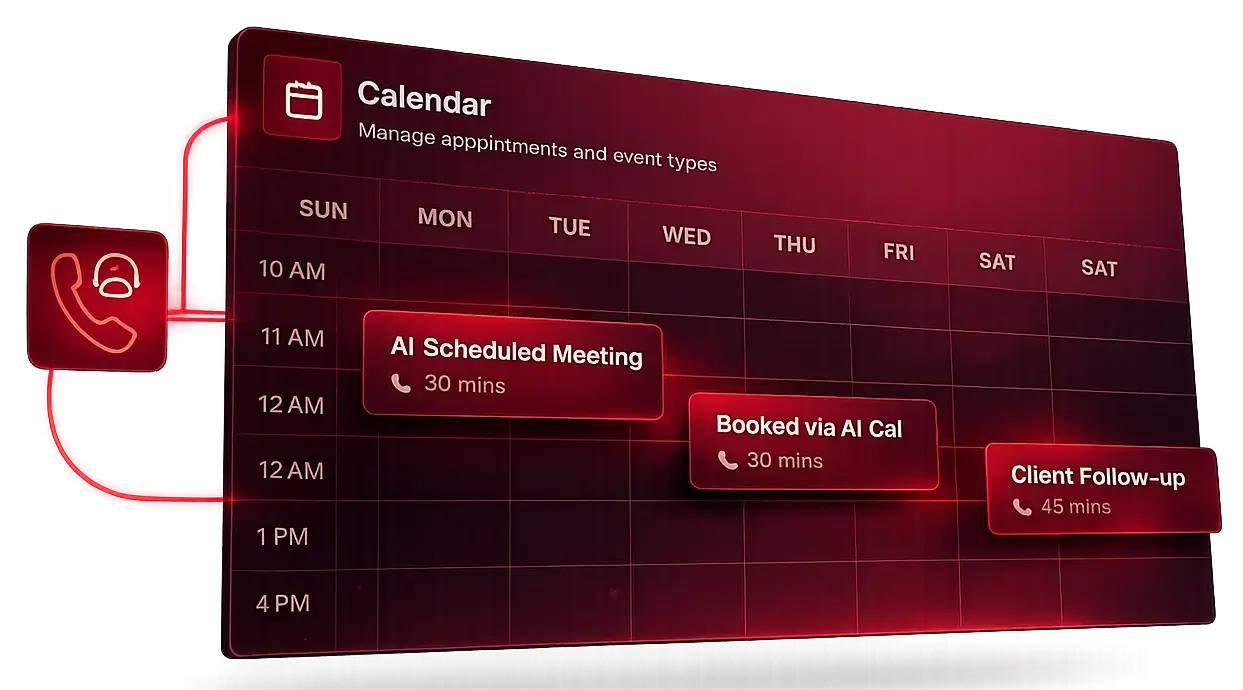 Elva calendar management interface showing scheduled appointments and availability